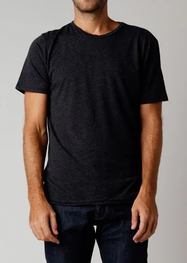 Men's ultra-lightweight t-shirt-Brooklyn Denim Co. Short Sleeve Crew Neck Tee Recycled Plastic