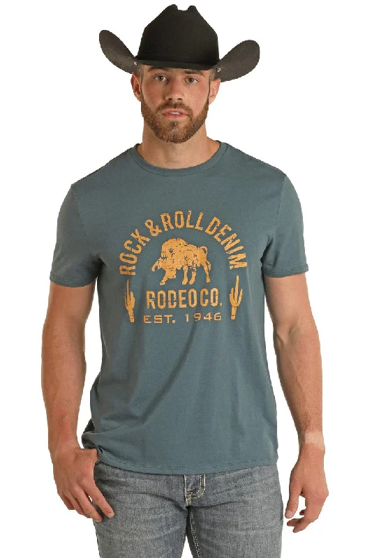 Men's ultra-lightweight t-shirt-Men's Rock & Roll Cowboy T-Shirt #BU21T03084