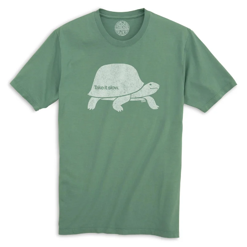 Men's durable wear t-shirt-Take It Slow Organic Cotton T-shirt