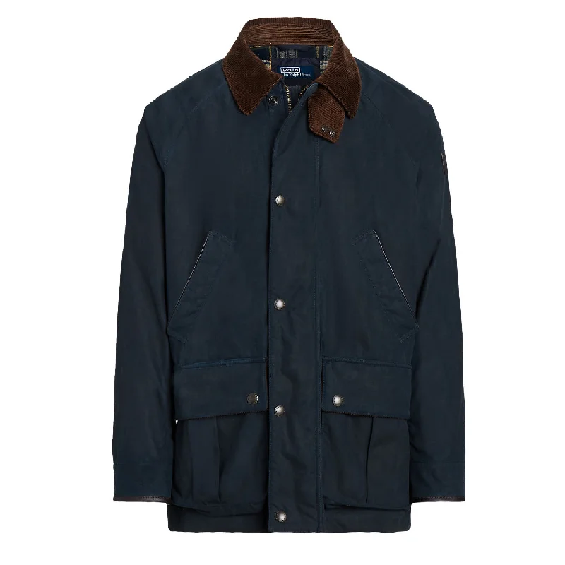 Men's lightweight jacket-Polo Ralph Lauren Oilcloth Car Coat Collection Navy