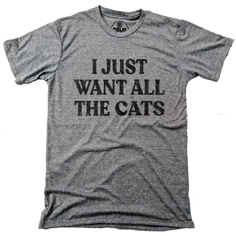 Men's eco-friendly active t-shirt-I Just Want All The Cats T-shirt