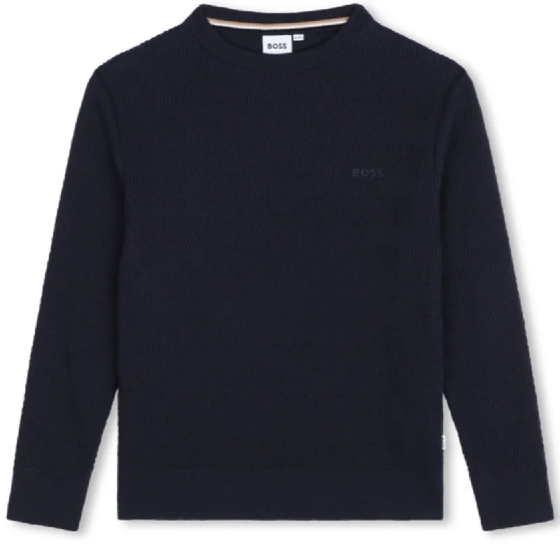 Men's outdoor sweater-Boys Tone on Tone Logo Sweater