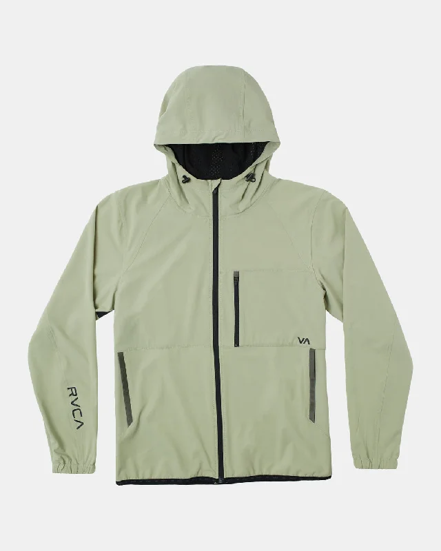 Men's sustainable jacket-Yogger Zip-Up Hooded Jacket II - Grey Army