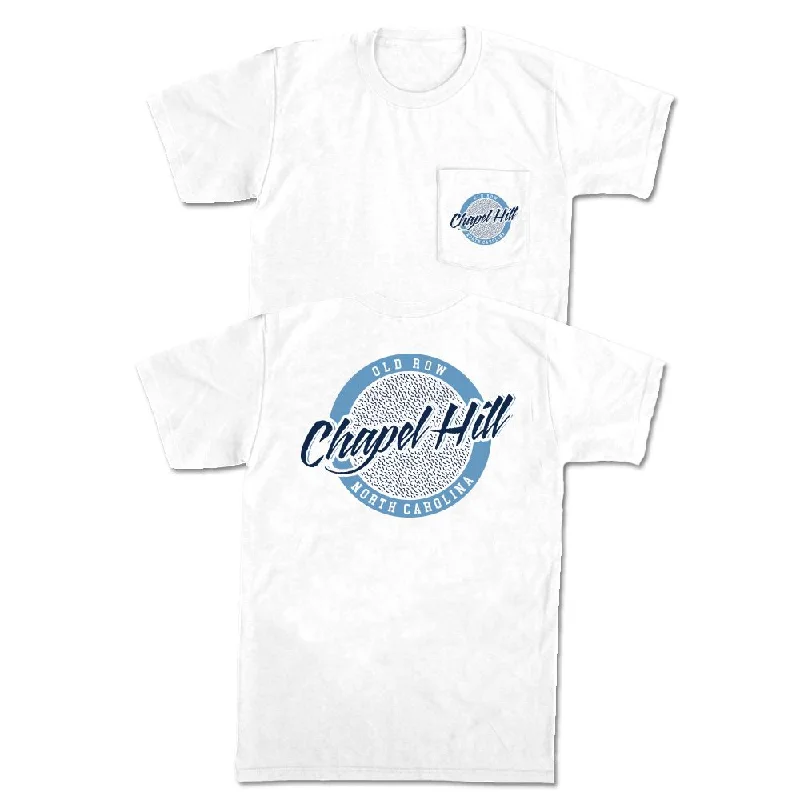 Men's premium fabric t-shirt-Chapel Hill, North Carolina Circle Logo Pocket Tee