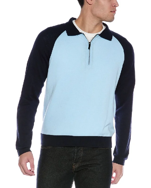 Men's reversible sweater-Alashan Cashmere-Blend 1/4-Zip Mock Sweater