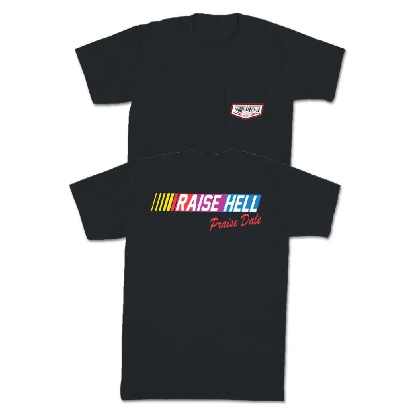 Men's relaxed casual t-shirt-Raise Hell Praise Dale Pocket Tee