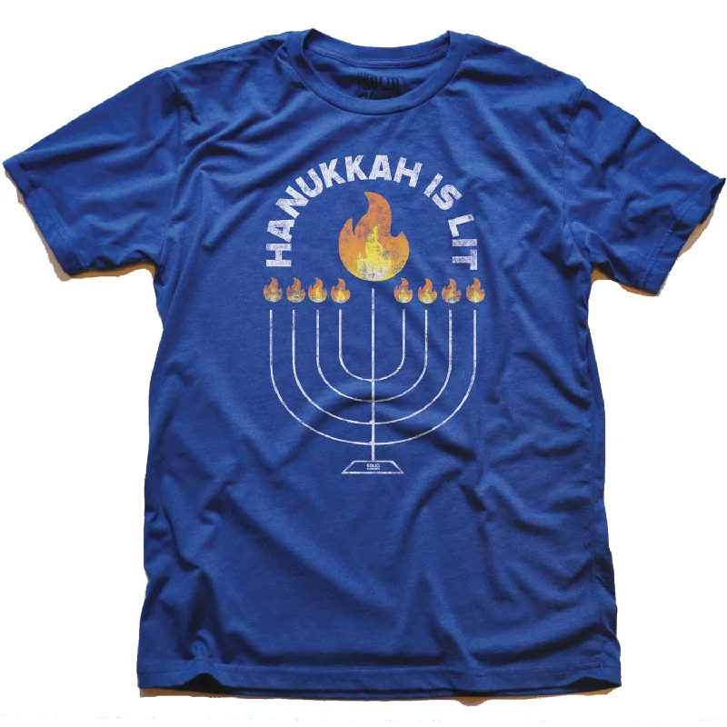 Men's workout performance t-shirt-Hanukkah is Lit T-shirt