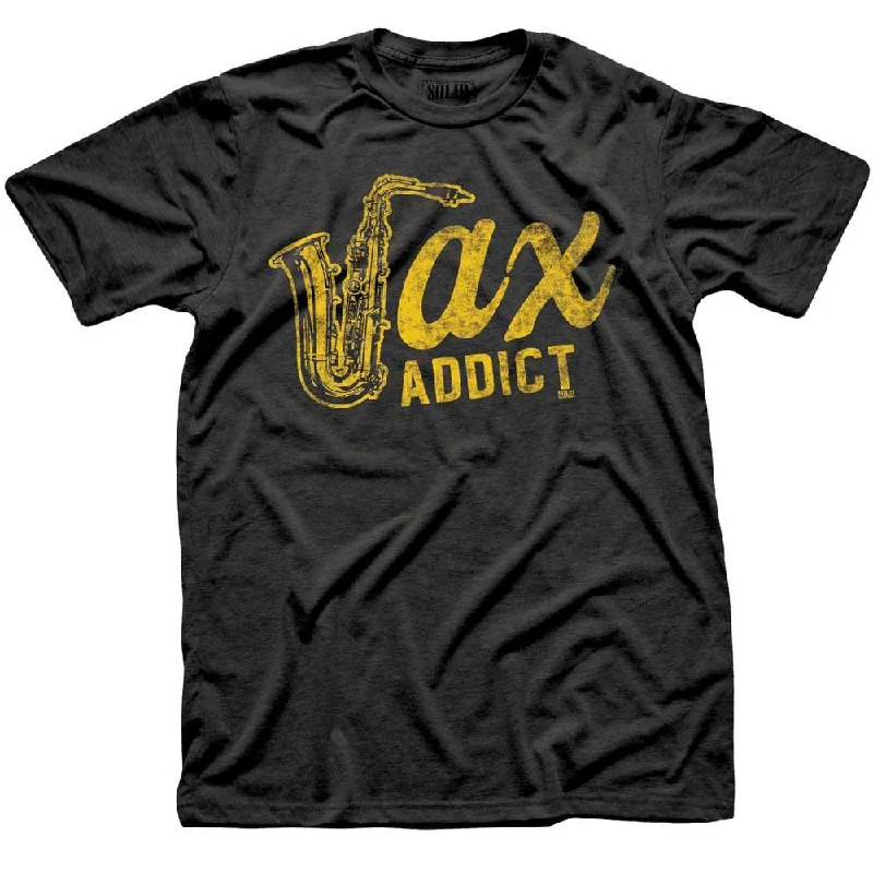 Men's modern casual t-shirt-Sax Addict T-shirt