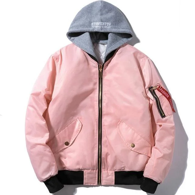 Pink Winter With Hoodie