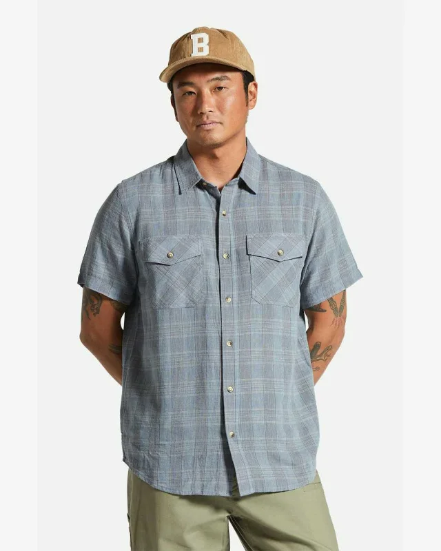 Men's eco-conscious gym wear shirt-Memphis Linen Blend S/S Woven Shirt