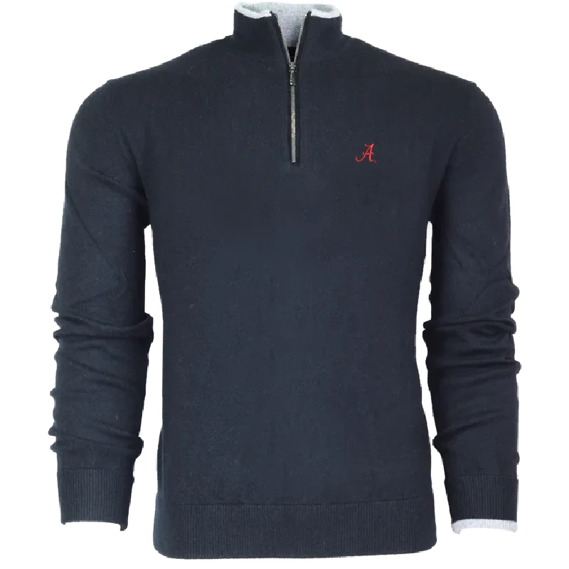 Men's smart casual sweater-Alabama Sebonack Quarter-Zip Sweater