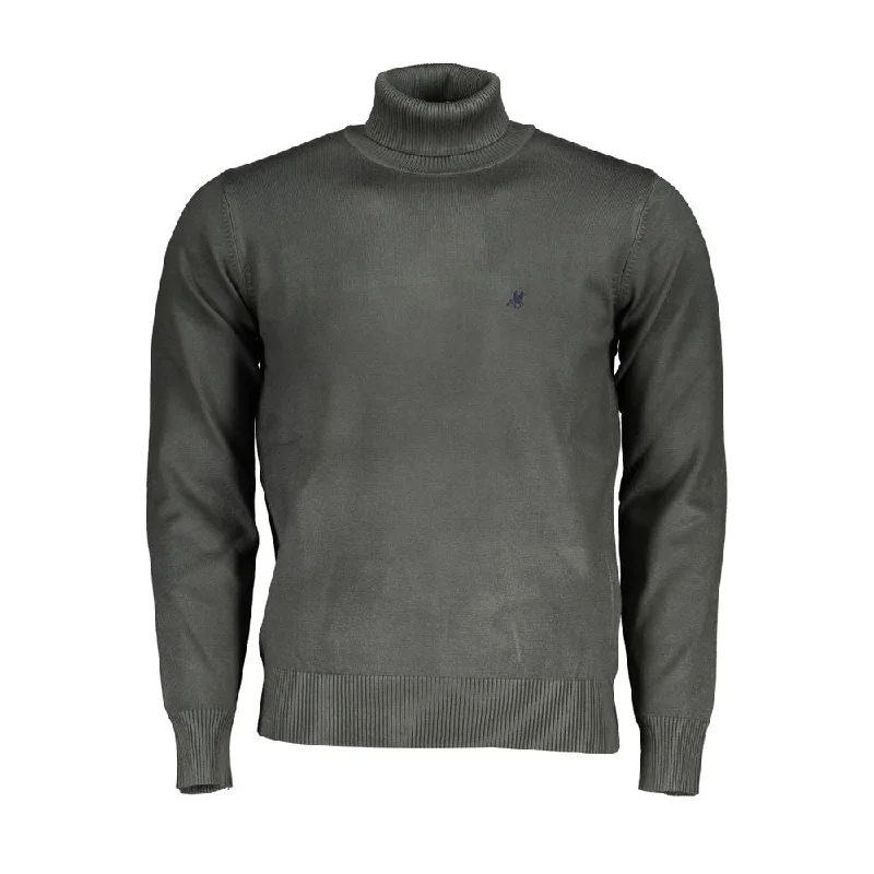 Men's work sweater-U.S. Grand Polo Elegant  Turtleneck with Unique Men's Embroidery