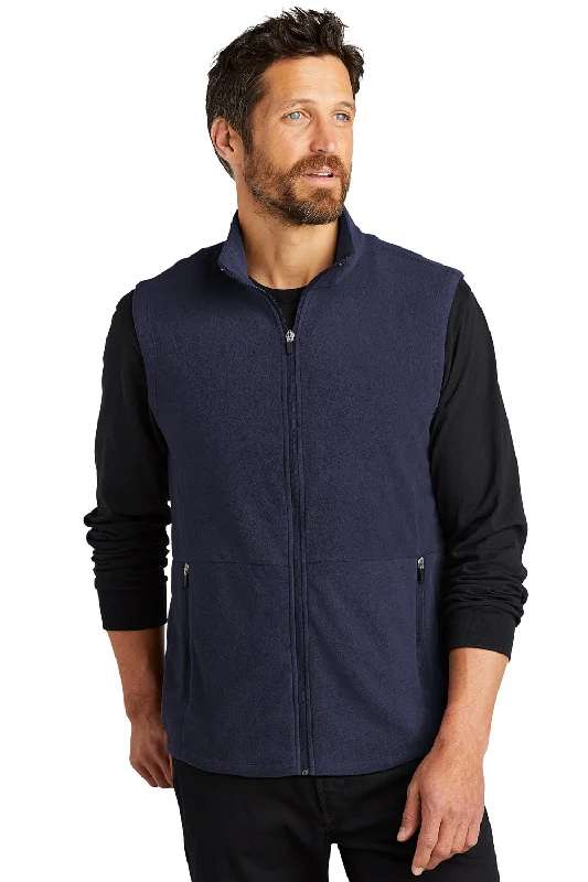 Port Authority Mens Accord Pill Resistant Microfleece Full Zip Vest - Navy Blue