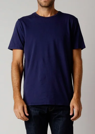 Men's relaxed casual t-shirt-Brooklyn Denim Co. Organic Cotton Tee - Navy