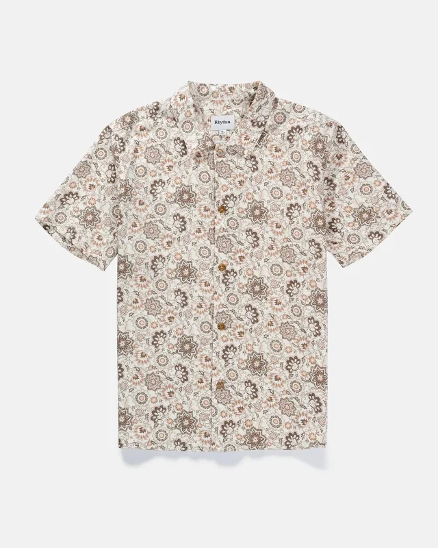 Men's lightweight gym wear shirt-Raya Paisley S/S Shirt