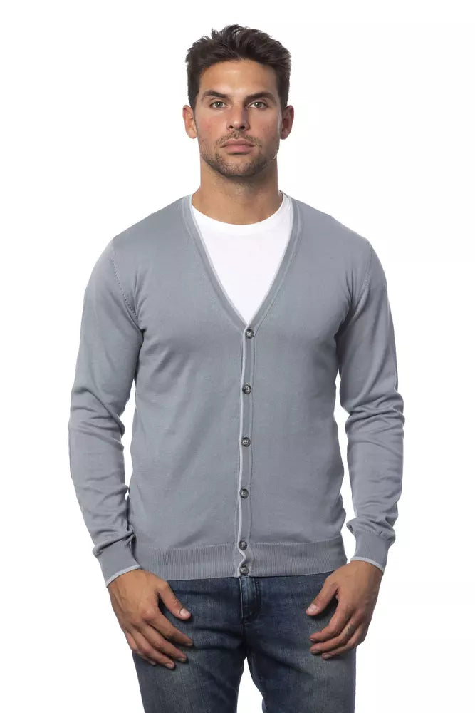 Men's fair trade sweater-Verri  Cotton Men's Cardigan