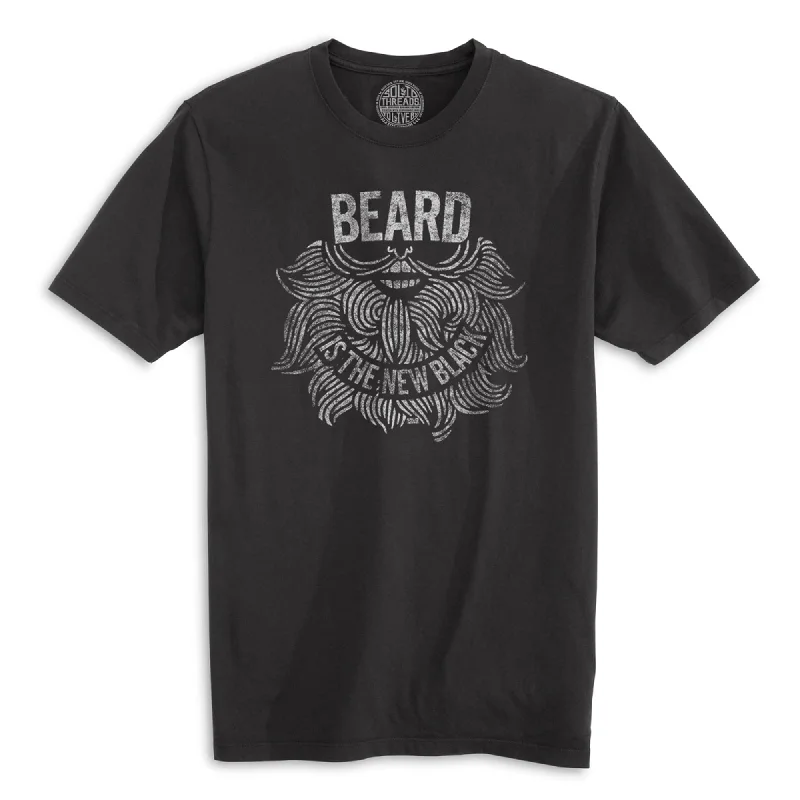 Men's all-season t-shirt-Beard Is The New Black Organic Cotton T-shirt