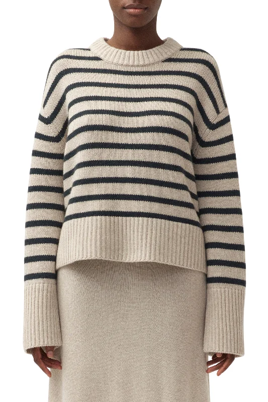 Men's construction sweater-Sony Stripe Sweater