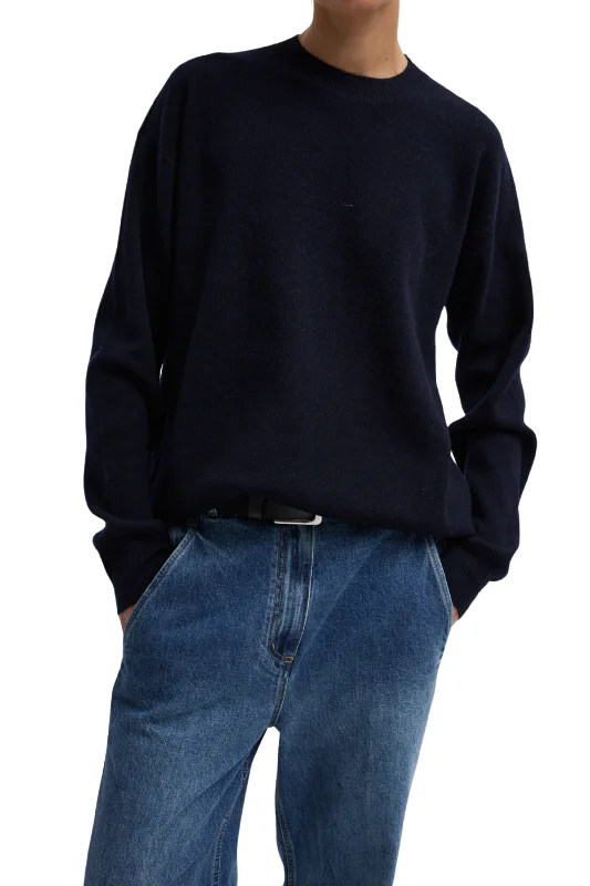 Men's cropped sweater-Anna Merino Wool Pullover