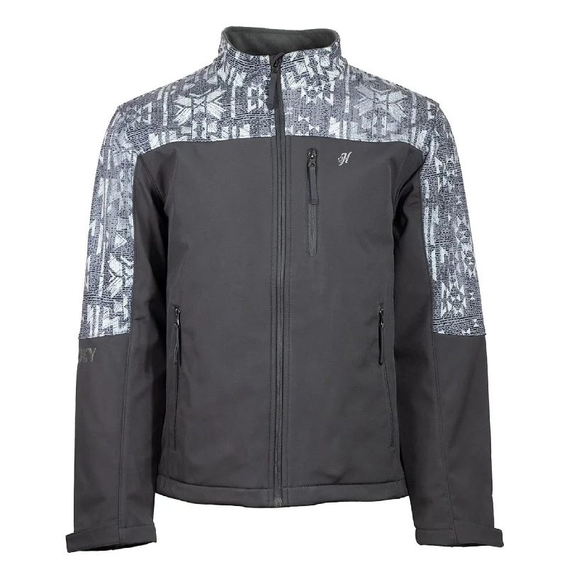 Men's gym-ready jacket-Hooey Men's Charcoal Full Zip Jacket