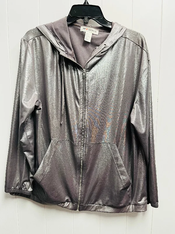 Men's sporty jacket-Jacket Other By H&m In Silver, Size: M