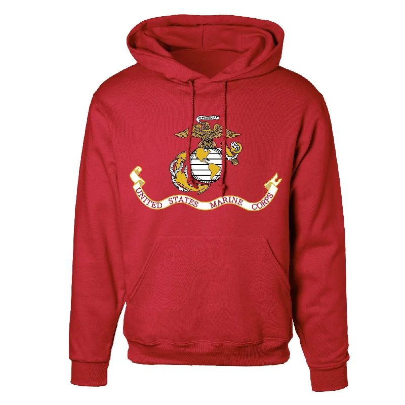 Men's versatile training hoodie-USMC Flag Hoodie