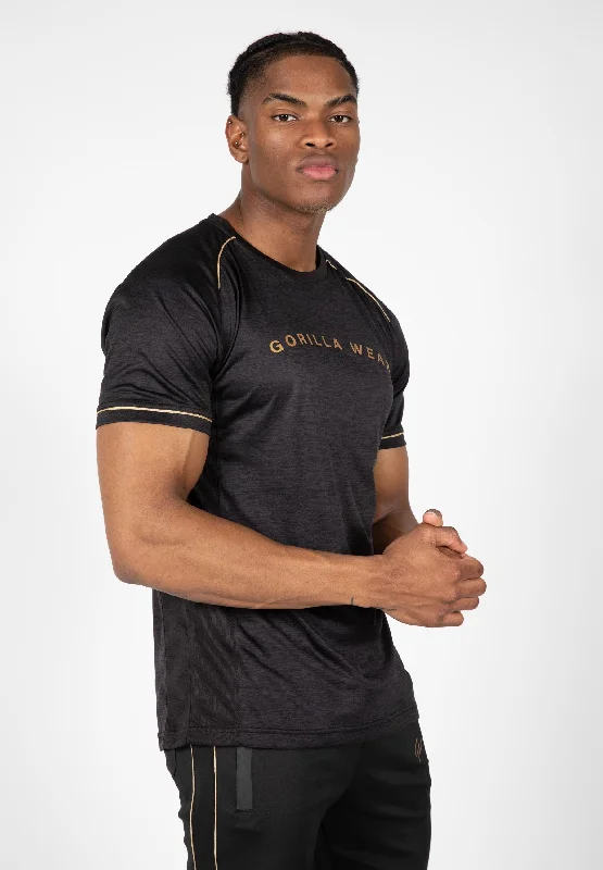 Men's casual streetwear t-shirt-Fremont T-Shirt - Black/Gold