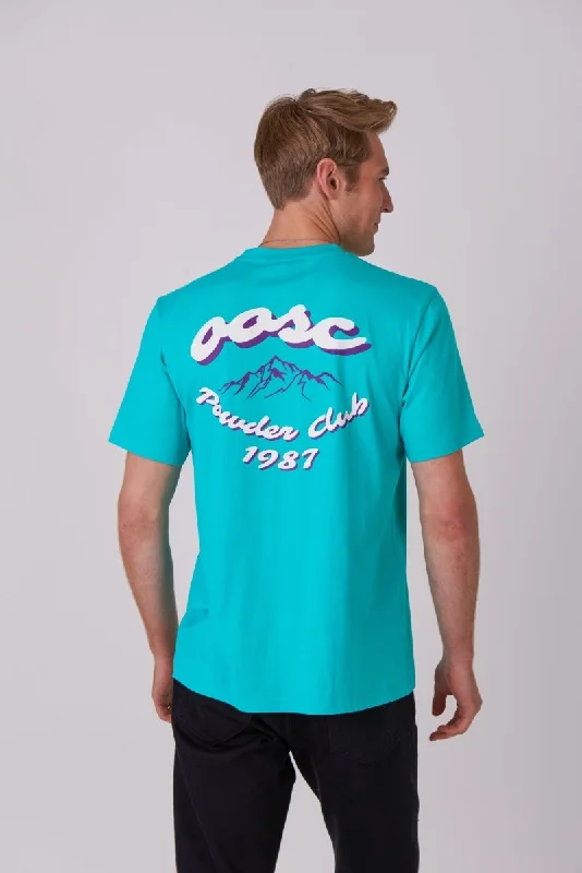 Men's ultra-lightweight t-shirt-Powder Club T-Shirt - Aqua