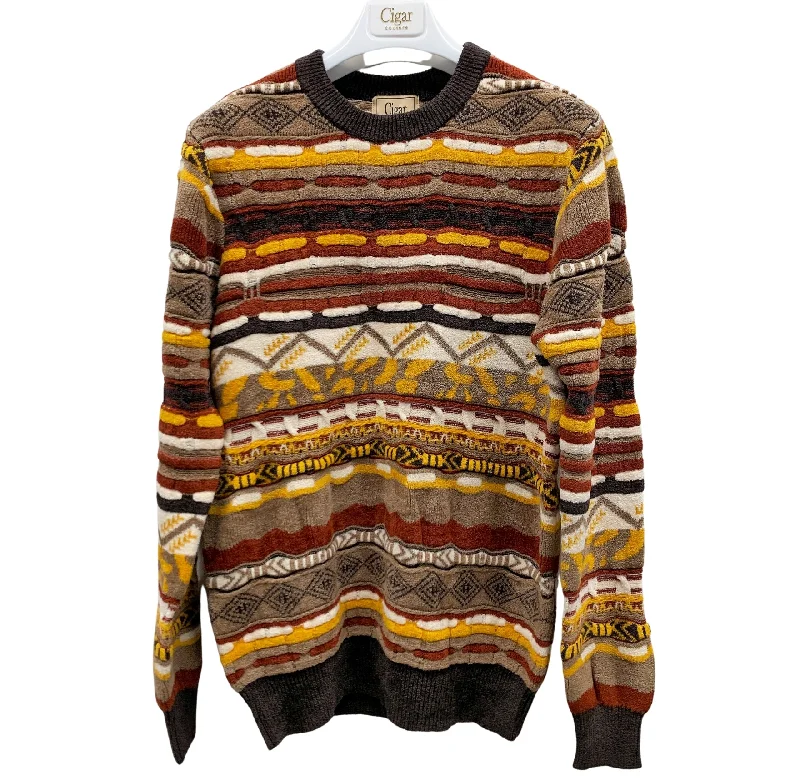 Men's streetwear sweater-Bergamo Elegant SC-504 Sweater - Brown