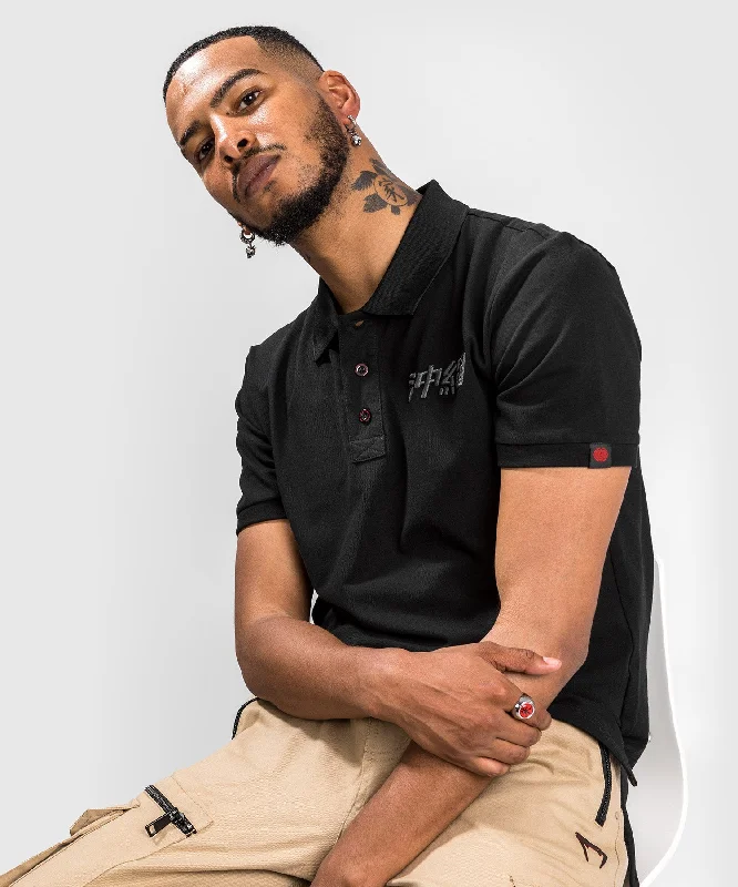 Men's summer gym polo shirt-Venum Okinawa 3.0 Polo  - Black/Red