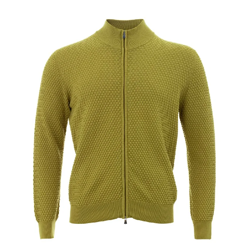 Men's v-neck sweater-Gran Sasso Elegant  Cotton Cardigan for Men's Men