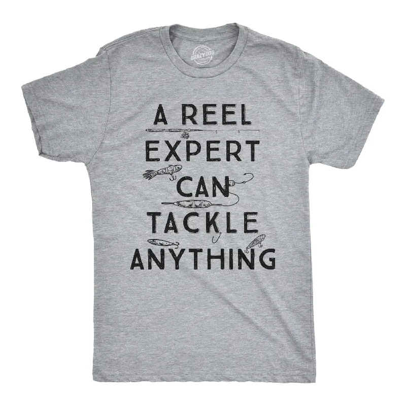 Men's ultra-lightweight t-shirt-A Reel Expert Can Tackle Anything Men's T Shirt