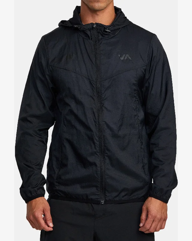 Men's weather-resistant jacket-RVCA Runner Lightweight Training Jacket - Black