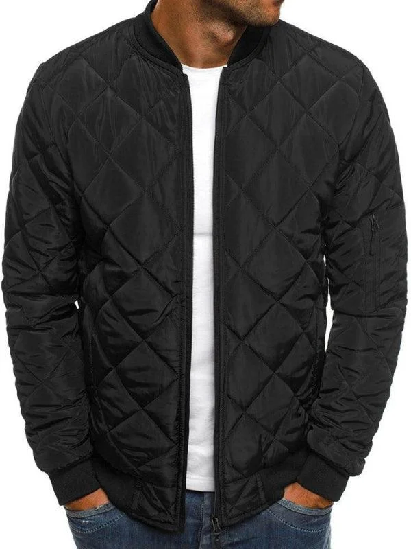 Men's adaptable jacket-Diamond Pattern Men's Jacket