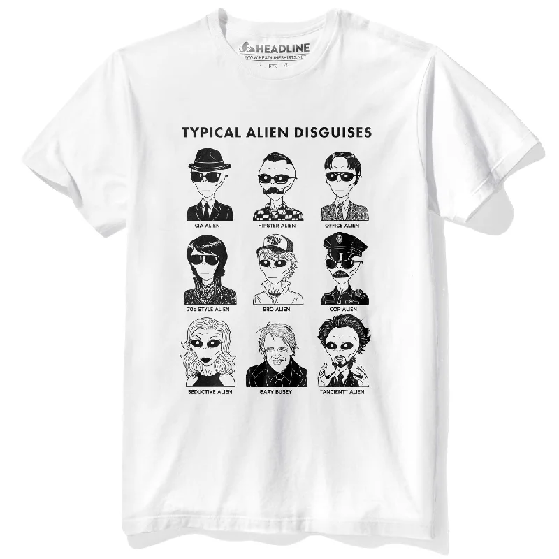 Men's tech-inspired t-shirt-Typical Alien Disguises T-Shirt