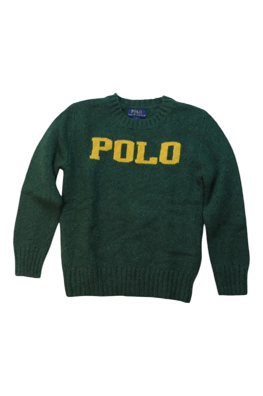 Men's gym performance office polo shirt-Polo Ralph Lauren Knit Sweater Size 7Y