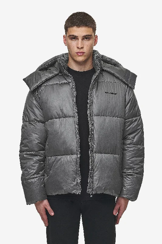 Men's gym-ready jacket-Marten Vintage Puffer Jacket Anthracite