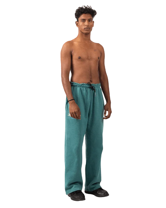 Men's eco-friendly office wear pants-SEA GREEN  MADE IN PAK SWEATPANTS (V4)