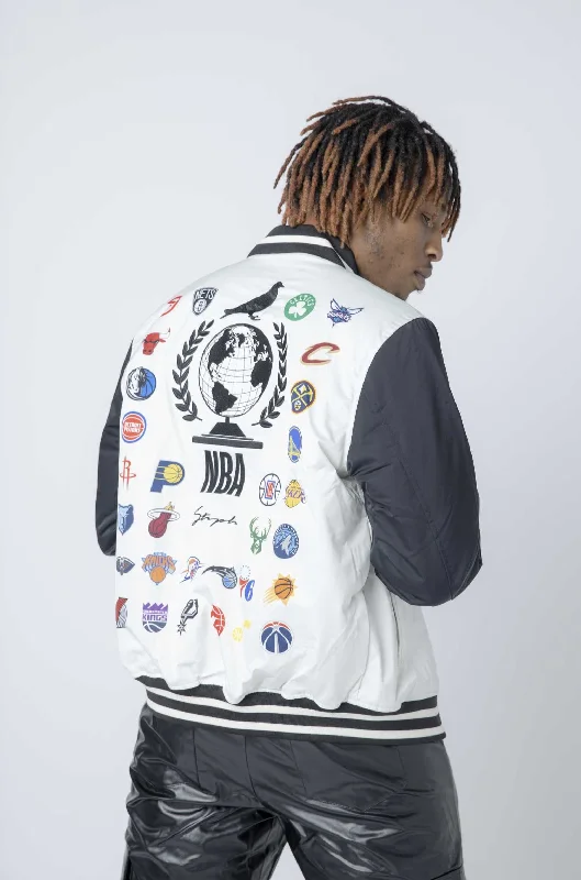 Men's breathable jacket-Staple NBA Teams Varsity Jacket