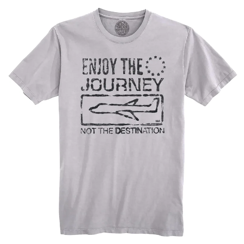 Men's fitness training t-shirt-Enjoy the Journey Not The Destination Organic Cotton T-shirt