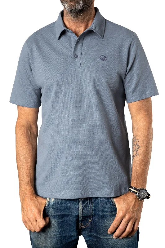 Men's organic travel wear polo shirt-Polo Smoke