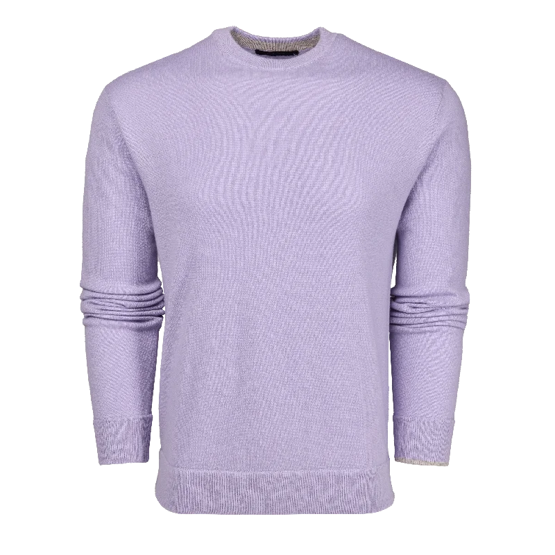 Men's spring sweater-Tomahawk Cashmere Crewneck Sweater (Dewberry)