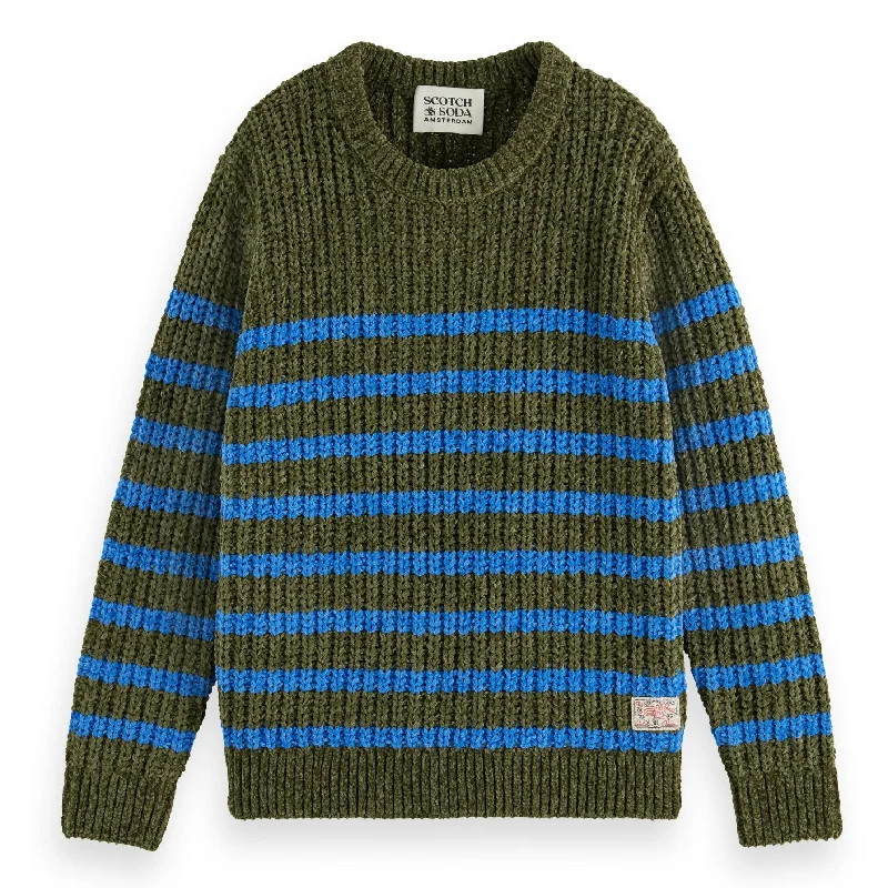 Men's luxury sweater-Boys Chenille Knit Pullover