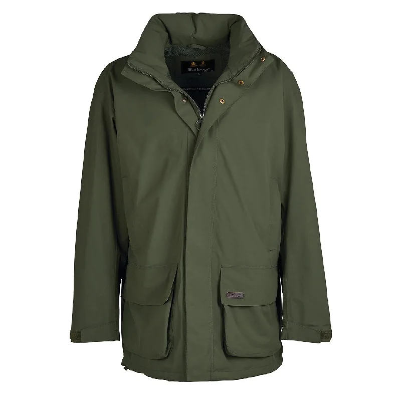 Men's eco-friendly jacket-Barbour Swinton Waterproof Jacket Olive