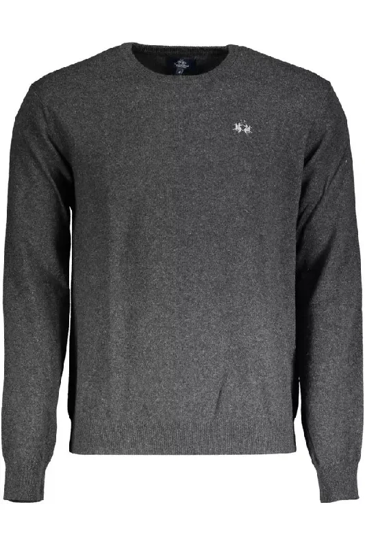 Men's button-up sweater-La Martina Elegant  Wool-Blend Men's Sweater