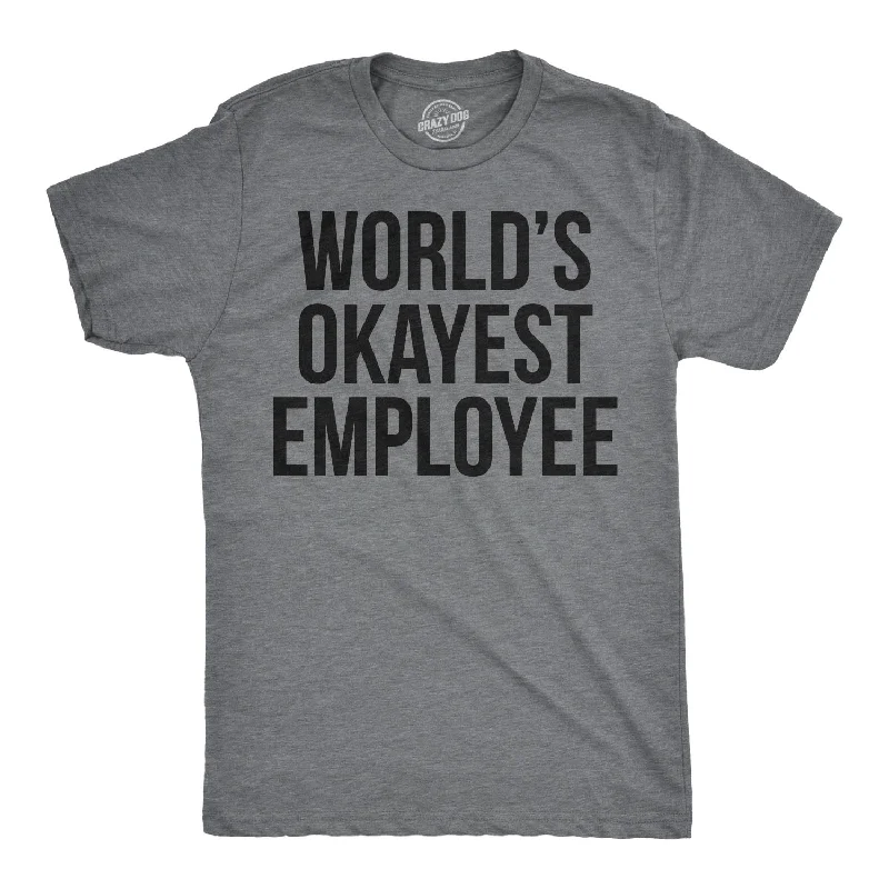 Men's sporty fit t-shirt-World's Okayest Employee Men's T Shirt