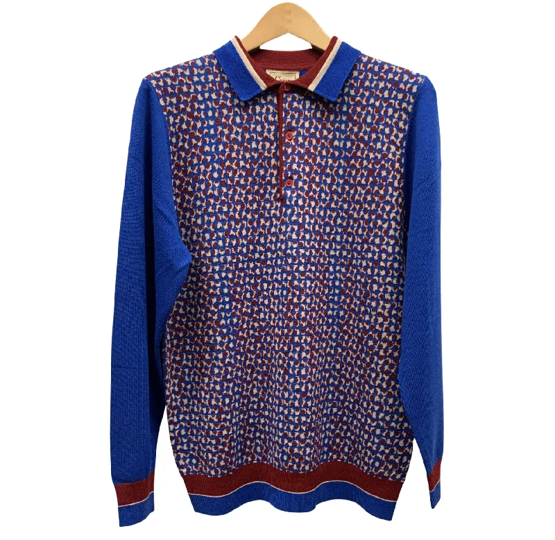 Men's affordable sweater-Bergamo Elegant P-308 Sweater - Royal