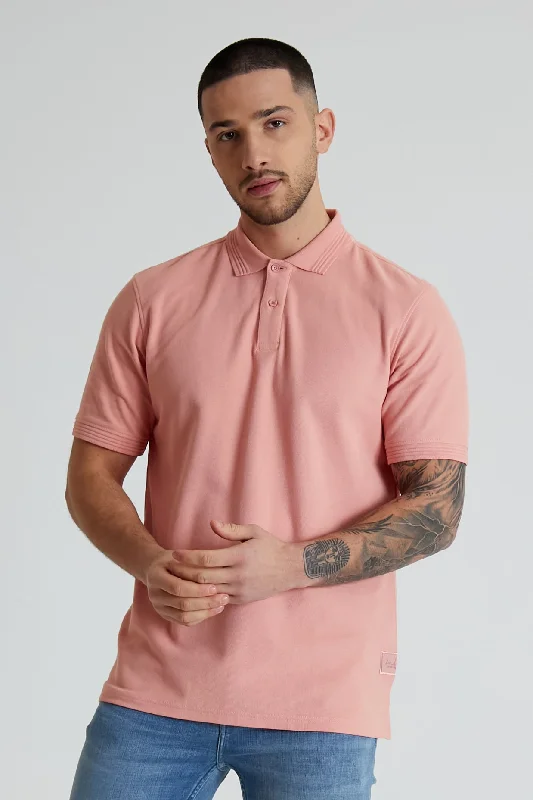 Men's comfortable casual polo shirt-Scout honeycomb pique polo in Quartz