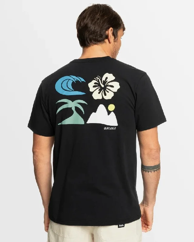 Men's durable wear t-shirt-Quiksilver Men's T-Shirts Short Sleeve