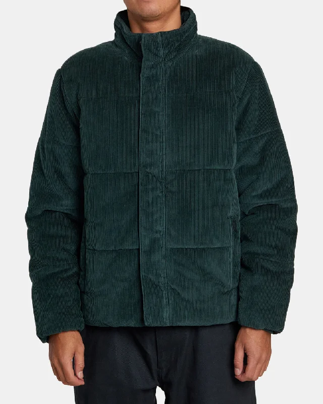 Men's tech-fabric jacket-Townes Quilted Jacket - Hunter Green